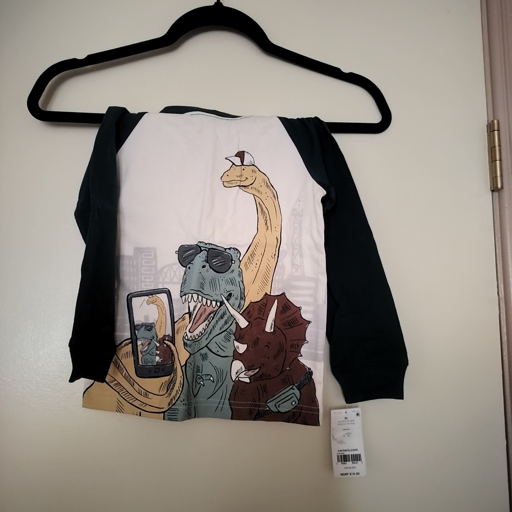 Dinosaur Graphic Long Sleeve Shirt